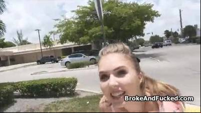 Banging huge tit amateur for cash